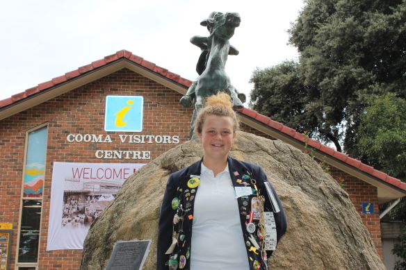 Ally Johns from Connecticut (USA), who has made Cooma her home for the last eight months as a Rotary Youth Exchange student.  Photo: Thomas McCoy.